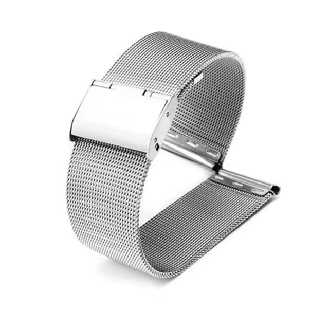 Correa De Reloj Milanés Universal 20mm 22mm En Acero Inoxidable Para Hombres Y Mujeres De Colores Negro Rosa Oro Plata - 1