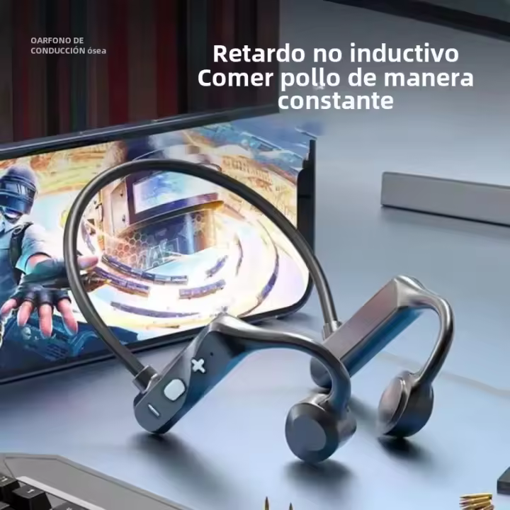 Auriculares De Conducción Ósea K69 Bluetooth HiFi Deportivos Con Micrófono Impermeables Y Cable De Colgante Para Oídos - 1