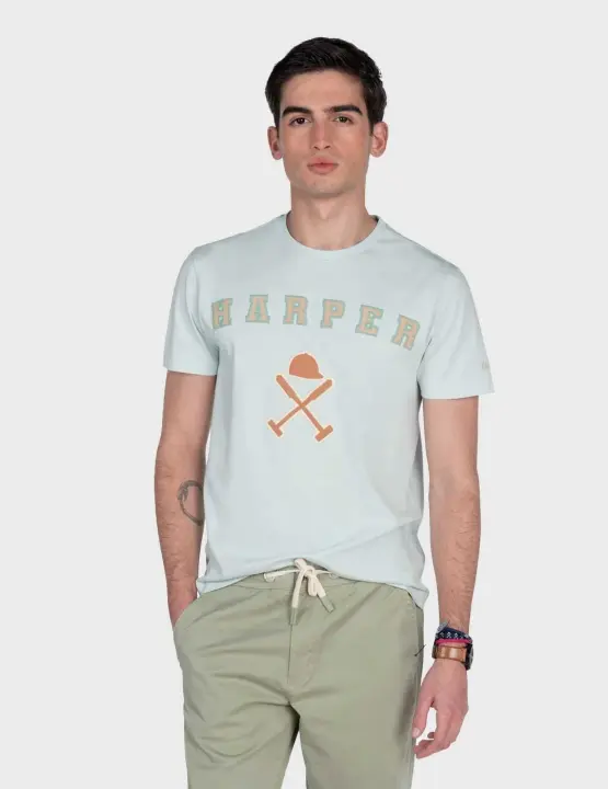 Harper & Neyer Retro camiseta turquesa para hombre - 1