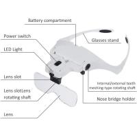 Lupa 2 Luces LED 5 Lentes Lupas Regulables, Intercambiables, 1.0X, 1.5X, 2.0X, 2.5X, 3.5X - details 2