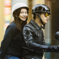 Casco De Motocicleta Retro Medio Hombre Mujer Verano ABS Y Algodón Plástico Certificado DOT Universal Para Ciclismo Y Paseos - details 1
