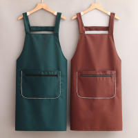 Delantal De Cocina Resistente Al Agua Y Aceite De Color Sólido Moda Para Hombres Y Mujeres Delantal De Trabajo Sin Mangas Para El Hogar - details 3