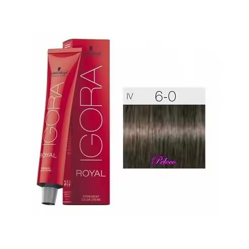 Tinte Igora Royal 6-0 Rubio Oscuro Natural 60 ml. Schwarzkopf - 1