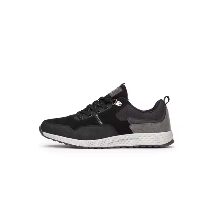Kartamo Zapatillas Hombre de Piel Forro Textil y Piso de Goma Natural Tallas desde 40 hasta 45 Oporto Negro - 1
