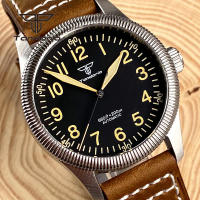 Reloj De Pulsera Automático Tandorio 39mm Para Hombres Con Bisel Flutuado Y Coronación a Tornillo Profundidad De Resistencia Al Agua 200m Vidrio De Zafiro Correa De Cuero Luminoso NH35A - details 3