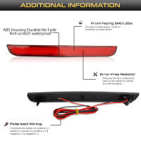 2Pcs Luz De Freno Trasera LED Para Dodge Challenger 2015-2021 Reflector OEM:68211188AA ABS/LED Rojo Funciona Como Luz De Fondo - details 1