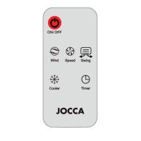 Ventilador silencioso Jocca tipo climatizador torre con control remoto, pantalla LED, temporizador de hasta 12 horas, depósito de agua de 6 litros, 3 ajustes de velocidad, oscilación automática de 46 grados y 70W de potencia - details 2