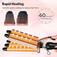 Rizador De Pelo Portátil Cerámico Con Control De Temperatura 2 Velocidades PTC Calentamiento Rápido 5 Modos De Onda Para Cabello Seco Y Húmedo - details 4