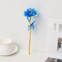 10pcs Flores Artificiales De Rosa De Aleación Dorada Para Decoración De Fiesta Y Amor Flores Simuladas Para Arreglo Floral - details 5