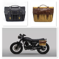 Bolsa Lateral De Motocicleta Negra Y Marrón Gran Capacidad Para Hombres Bolsa De Hombro Y Briefcase Motocross Material De Cuero Y Lona - details 0