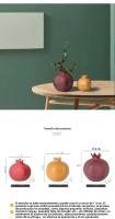 Adornos De Pomegranato Colores Morandis De Cerámica Para Decoración De Habitaciones Estilo Minimalista Creativo Y Divertido - details 1