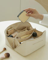 Bolsa De Cosméticos Para Mujer Elegante De Cuero PU Organizador De Maquillaje Y Aseo Para Viaje Pouch Colgante Tote De Viaje - details 3