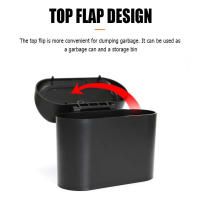 Caja De Almacenamiento Para Coche En Color Negro Estilo De Presión Tipo Cuadrado Accesorios Interiores De Auto Bolsa De Basura De Vehículo - details 1