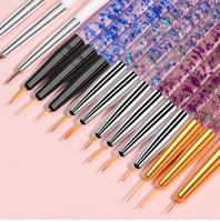 Set De 3 Pinceles Para Uñas Con Gel UV Pincel De Dibujo Ultrafino Para Manicura DIY Herramienta De Línea Estrecha Para Francés Y Acrílico - details 3