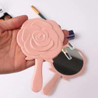 Espejo De Mano De Vainilla 3D Estéreo Retro En Forma De Rosa Para Maquillaje Espejo Compacto Regalo De Cumpleaños Para Niñas - details 2