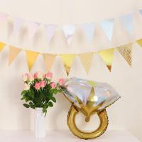 Bandera Dorada Y Plateada De Papel Para Decoración De Fiestas Y Bodas DIY Glitter Bunting Banner Para Eventos En Casa - details 3