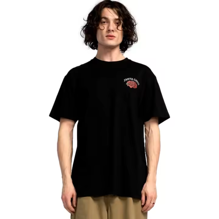 Camiseta Santa Cruz Negra Dressen Roses Solo Tee - 1