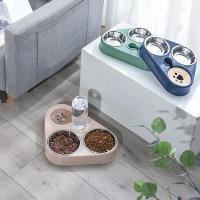Alimentador Y Bebedero Automático Para Gatos Y Perros Con Doble Cuenco Anti-tropezón Botella De Agua Acero Inoxidable Suministros Para Mascotas Fuente De Agua Para Gatos - details 0