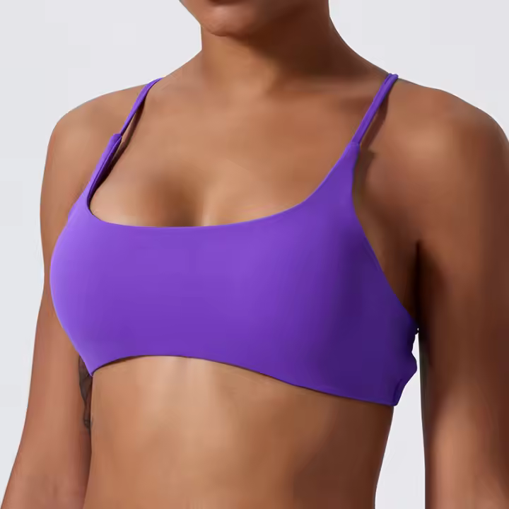 Sudadera Deportiva Para Mujer De Terciopelo Suave Alta Elasticidad Y Secado Rápido Cross Back Yoga Running Fitness Workout - 1
