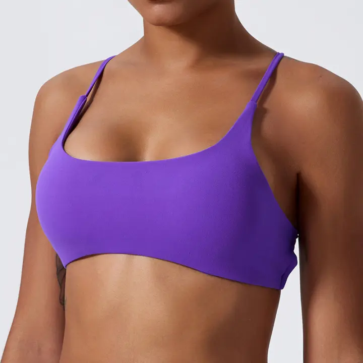Sudadera Deportiva Para Mujer De Terciopelo Suave Alta Elasticidad Y Secado Rápido Cross Back Yoga Running Fitness Workout - 1