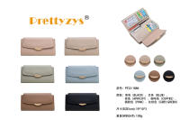 Cartera Larga Preppy Estilo Japón Y Corea Pequeña Fresca PU Con Hebilla De Hoja Color Sólido Cierre De Cremallera Doblete Para Documentos Y Tarjetas - details 0