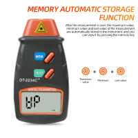 Tachímetro Láser Digital Herramienta De Diagnóstico No Contacto 2.5Rpm-99999Rpm Pantalla LCD Advertencia De Batería Baja - details 5