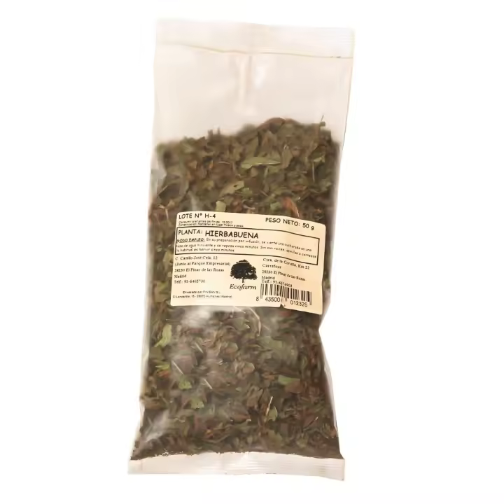 Ecofarm Hierbabuena Ecológica 50g - Planta Medicinal para Infusión y Decocción - 1