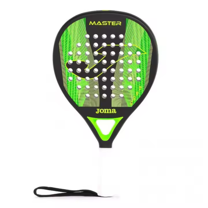 Pala de Pádel Joma Master Negra y Verde Fluor de Fibra de Carbono 1K Nivel Avanzado - 1