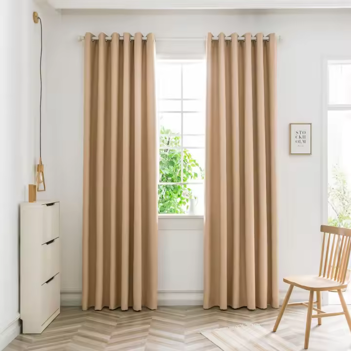 Cortinas de bloqueo de luz negras para dormitorio y sala de estar, 1 panel 100% poliéster con aislamiento de respaldo negro (varios colores) - 1