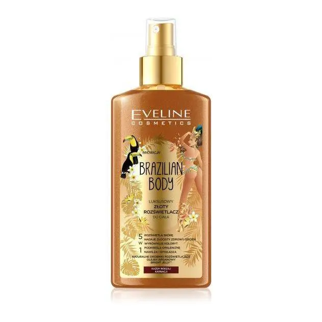 Eveline Cosmetics Bronceador Rostro y Cuerpo Brazilian Body 150ml con Aceite de Nuez y Pimienta Brasileña - 1