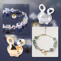 100PCS/Box Tiras De Acero Inoxidable Para Joyería DIY Con Cierre De Hilo Dorado Cubiertas De Nudo Accesorios Para Pulseras Y Collares - details 5