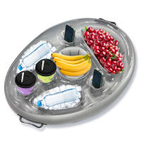1pc Forma De Hielo Inflable Para Fiesta Barra De Hielo Con Portacerveza Bandeja De Bebidas Con Hielo Soporte Inflable Para Fiesta - details 2