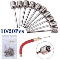 Juego De 10/20 Piezas Agujas De Aire Para Baloncesto Y Fútbol Acero Inoxidable Bomba De Inflado Adaptador De Válvula De Aire Nozzle - details 0