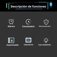 Reloj Digital Elegante Para Mujer En Oro Y Plata De Acero Inoxidable Reloj De Pulsera Electrónico Para Negocios Y Hombres - details 35