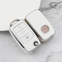 Funda De Llave De Coche Suave TPU Cubierta Completa Portador Para Volkswagen VW POLO Tiguan Passat B5 B6 B7 Golf EOS Scirocco Jetta MK6 Octavia - details 6