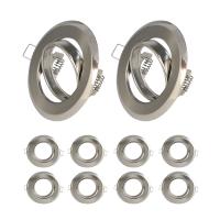 Soporte De Spot LED Ajustable Para Lámpara De Techo 65mm Fijación GU10 MR16 Bombilla Cambiable Metal Negro Satinado - details 3