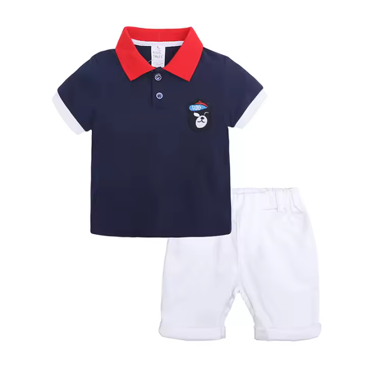 Conjuntos de ropa para Bebés, conjuntos de 2 UDS. De ropa para Bebés, camisetas y pantalones cortos de Verano para niños, conjuntos de trajes informales, chándal para niños 2025 - 1