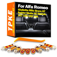 Kit De Lámpara Interior LED TPKE Para Alfa Romeo Giulietta Mito Brera GT Spider Giulia 4C Stelvio 147 156 159 166 Luz De Techo Con Error Canbus Vida Útil 50000 Horas - details 0