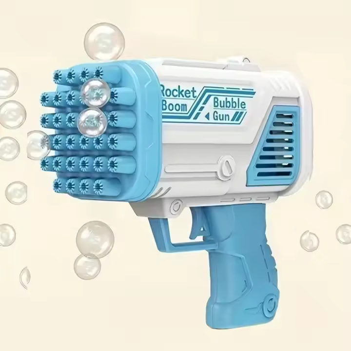 Pistola De Burbujas Eléctrica Portátil Para Bodas Y Fiestas Al Aire Libre Sin Batería Ni Agua De Burbujas 32 Agujeros Para Niños Entre 3 Y 6 Años - 1