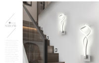 Lámpara De Pared Minimalista Moderna Para Sala De Estar Y Dormitorio Luz LED Interior Blanca Negra Decoración De Pasillo Iluminación AC90V-260V - details 4