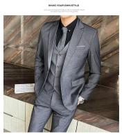 Traje De Novio Para Hombre S-9XL Moda Negocios Profesional Traje Formal Coreano Conjunto De Chaqueta Chaleco Y Pantalones Para Banquete - details 13