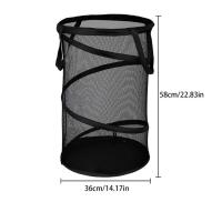 Desplegable de Malla plegable para lavandería Basket, Large para Ropa, Negro color (paquete de 2) - details 1