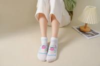 Calcetines Sanrio Hello Kitty Para Mujer 5 Pares Diseño De Dibujos Animados Harajuku Kawaii De Algodón Rosa Calcetines Cortos Casual - details 30