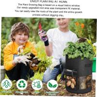 Bolsas PARA EL Cultivo de Plantas Bolsas para plantar patentes Macetas de Tela con ASAS para invernaderos Accesorios para patentes Tomate Zanahoria Cebolla Negra - details 2