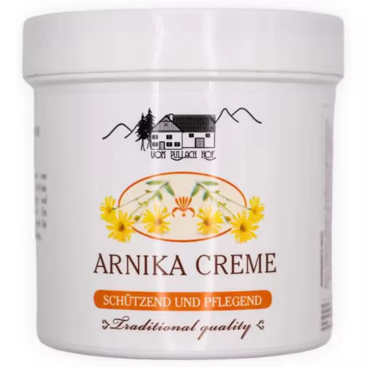 Crema Árnica Antiinflamatoria Vom Pullach Hof, Con Aceites Naturales. Arnica Forte Para Alivio Rápido De Dolores Musculares y Articulares. Arnica Gel Para Masaje Corporal, Fisioterapia y Piernas Cansadas . Tarro 250 ml - 1