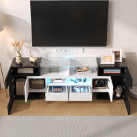Soporte de TV Brilliant Blanco, 145 cm, iluminación LED, muebles de salón, Modern diseño, elegant surface de Cristal - details 3