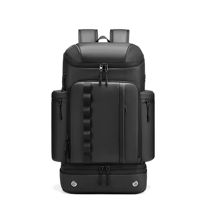 Mochila De Viaje Para Hombres 50L Gran Capacidad Bolsa De Senderismo Impermeable Con Compartimento Para Portátil De 16 Pulgadas Y Bolsa Para Zapatos - 1