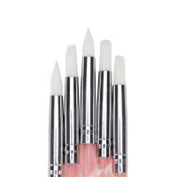 5Pcs Herramientas De Dibujo Para Uñas Acrílico Y Silicona Pincel De Flor 2 En 1 Acero Inoxidable Herramientas De Puntos Para Arte De Uñas - details 2