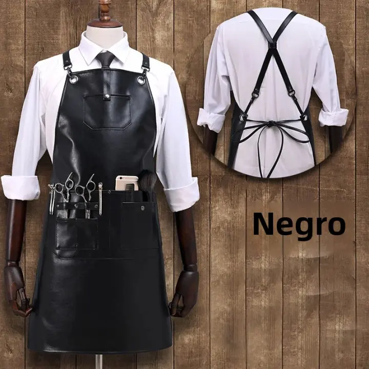Aparador De Cuero PU Para Barbero Y Bartender Uniforme De Chef Para Barista Y Grill De Bistró Uso En Salón De Belleza Y Jardín - 1