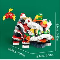 Juguete Creativo De Danza Del León Chino Ornamentos De Bloques Constructivos Pequeños Para Adultos Juguete De Artesanía - details 3